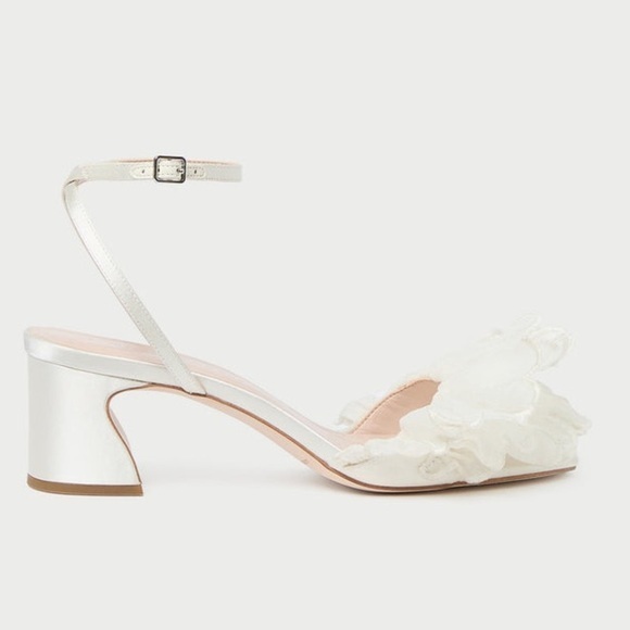 NWB! Loeffler Randall Aria Pearl Organza Heeled Sandal Size 11
